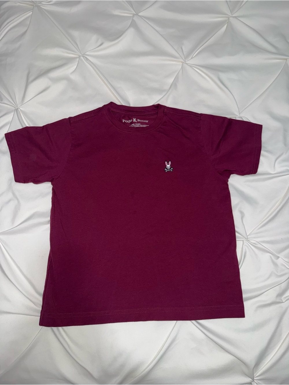 Psycho Bunny Boys Short Sleeve Crew Tee in Burgundy